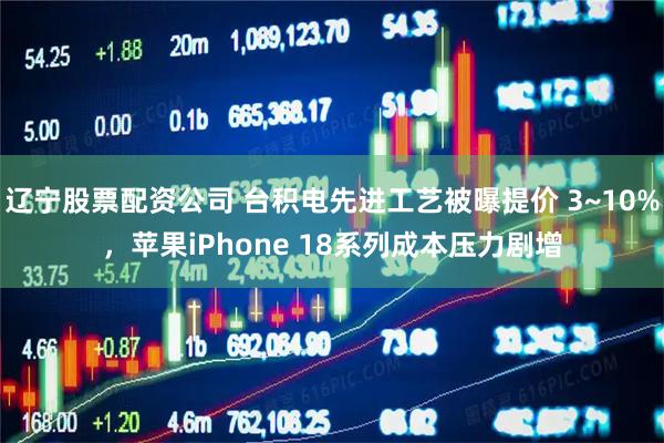 辽宁股票配资公司 台积电先进工艺被曝提价 3~10%，苹果iPhone 18系列成本压力剧增